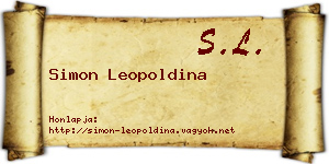 Simon Leopoldina névjegykártya